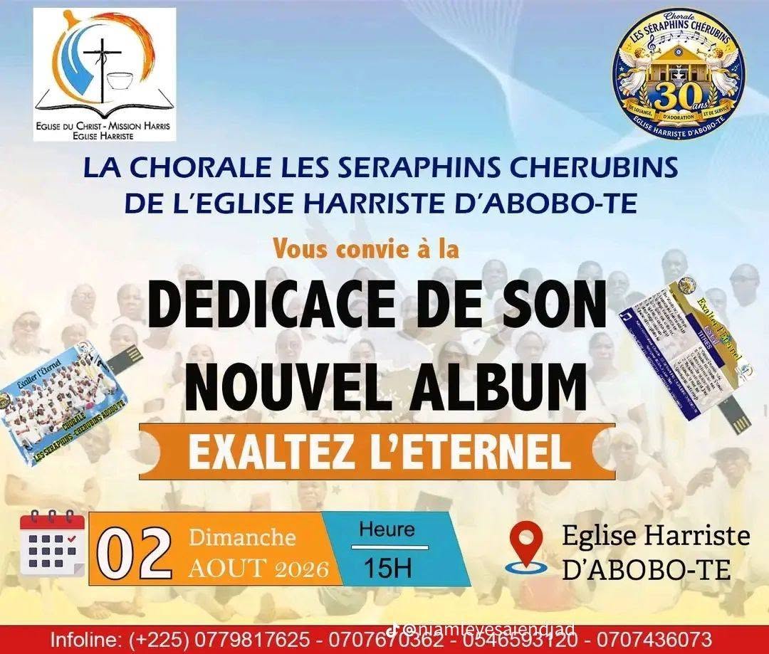 Célébration des 30 ans de la Chorale les Séraphins Chérubins de l'Eglise Harriste d'Aboboté